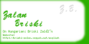 zalan briski business card